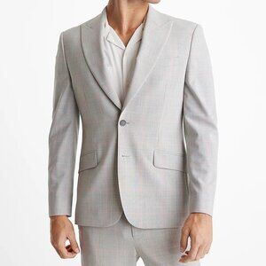 EXPRES EXTRA SLIM PLAID MODERN TECH SUIT JACKET NWT